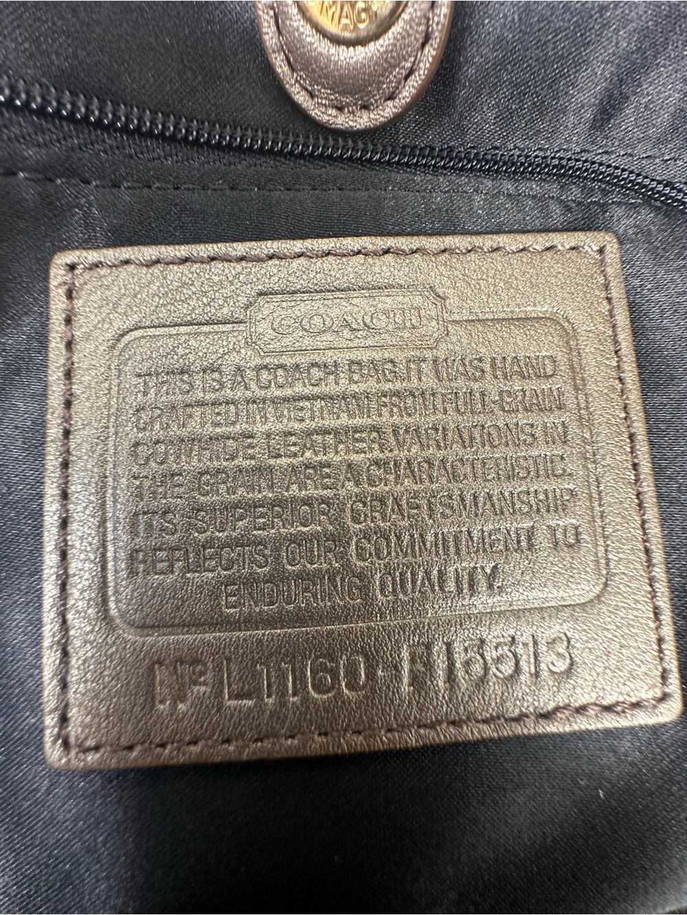 Coach Ashley Metallic Bronze Leather Carryall/ Satchel - Picture 13 of 14